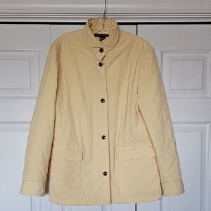 Etcetera Women's Yellow Quilted Jacket Size Large Euc